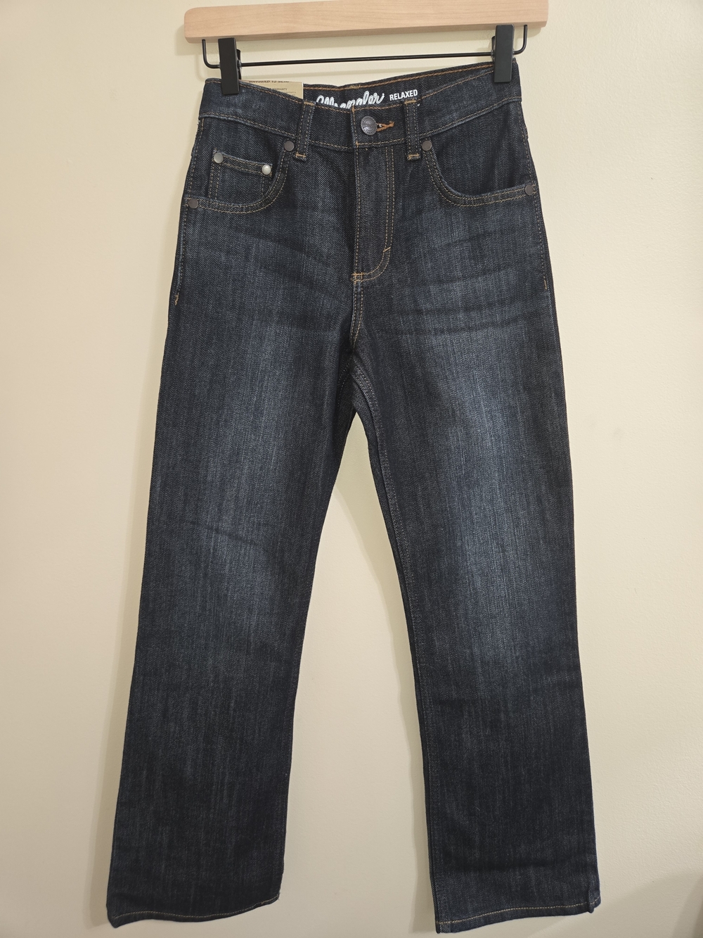 Wrangler Retro Premium Youth Jeans Boys 12 Slim Relaxed Boot Cut Dark Wash Denim